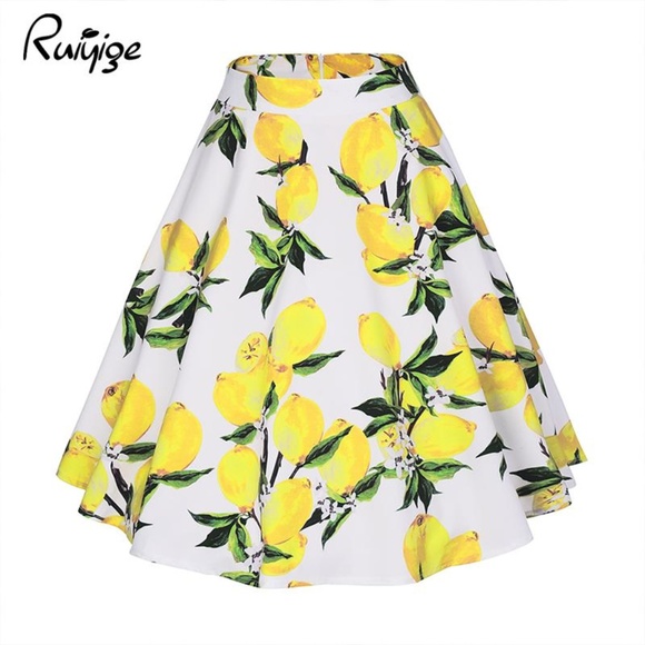 Ruiyige Dresses & Skirts - Ruiyige lemon print skirt